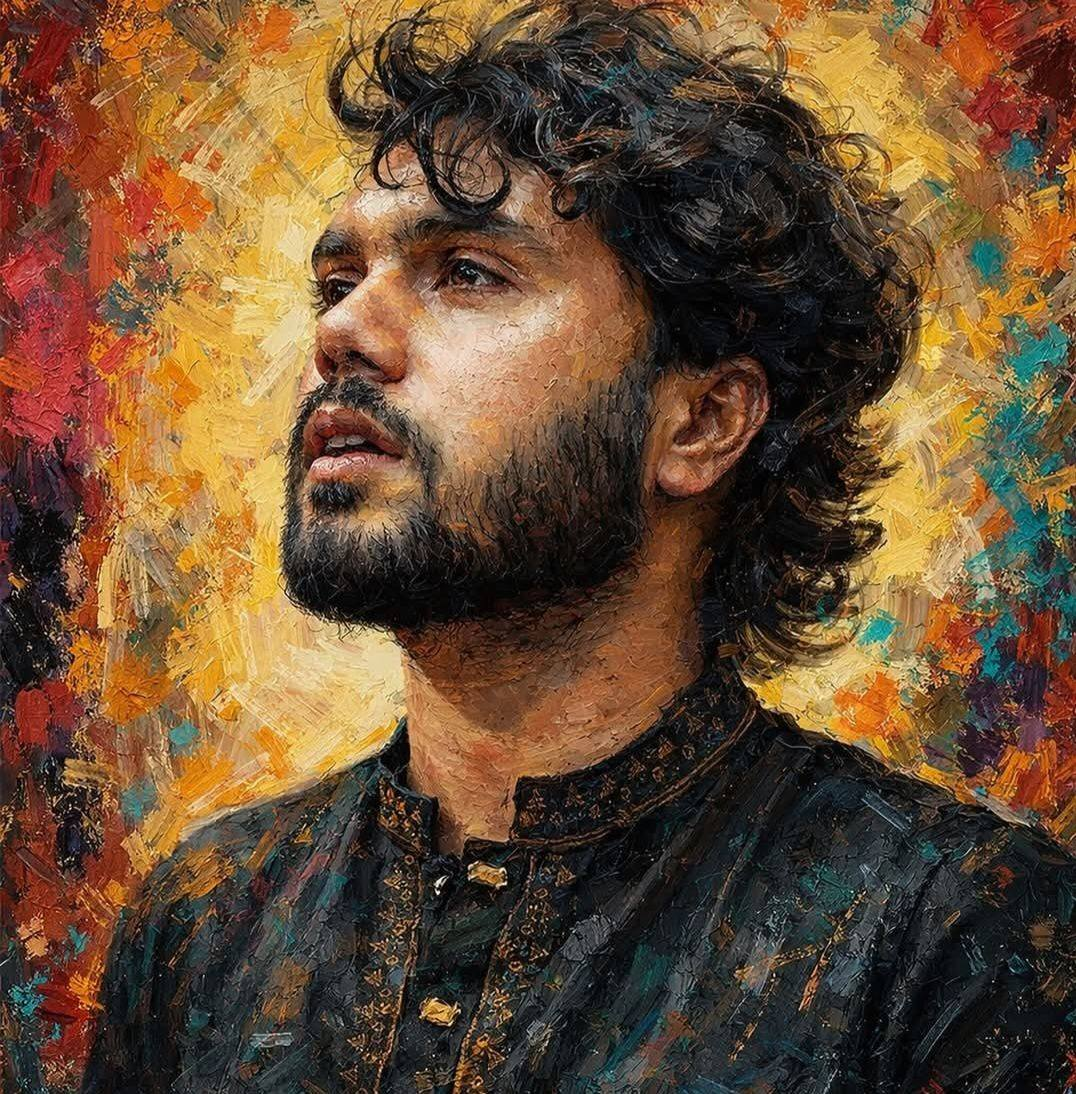 Osman Hadi, Bangladeshi activist, standing with raised arms in a moment of resolve